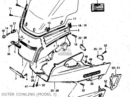 OUTER COWLING (MODEL J) - GV1400GD 1986 (G) (E01)