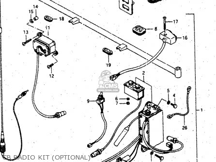 CB RADIO KIT (OPTIONAL) - GV1400GD 1986 (G) (E01)