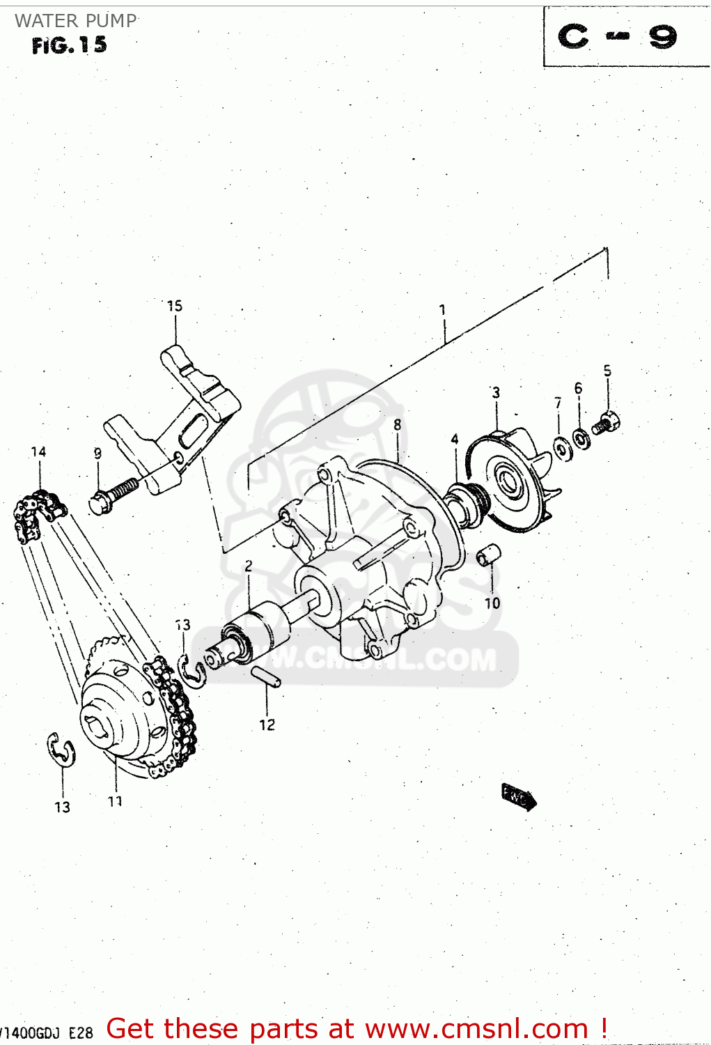 WATER PUMP GV1400GD 1987 (H) (E01)