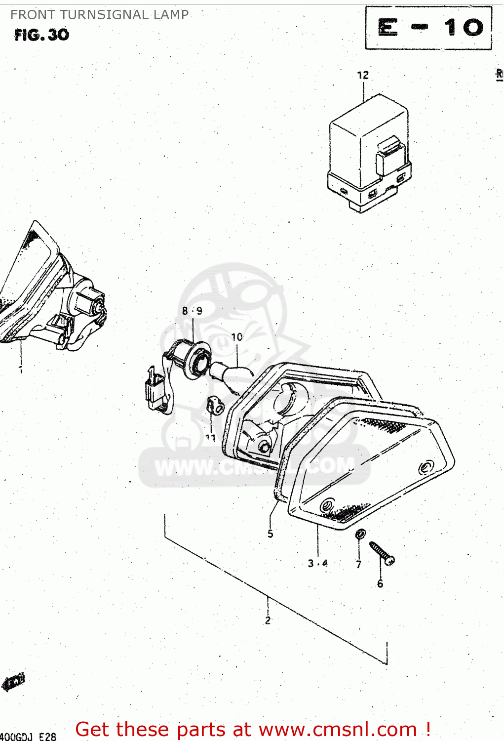 FRONT TURNSIGNAL LAMP GV1400GD 1987 (H) (E01)