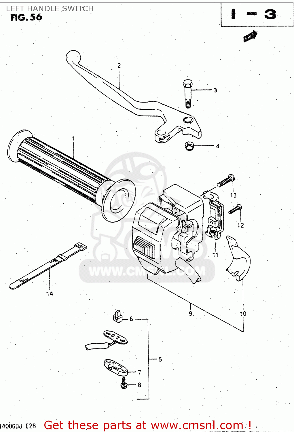 LEFT HANDLE SWITCH GV1400GD 1987 (H) (E01)