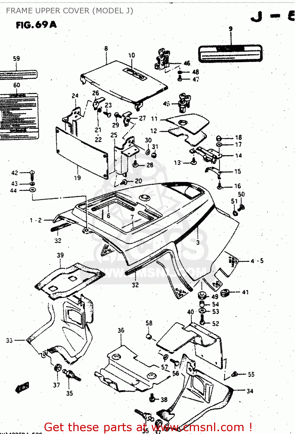 FRAME UPPER COVER (MODEL J) GV1400GD 1987 (H) (E01)