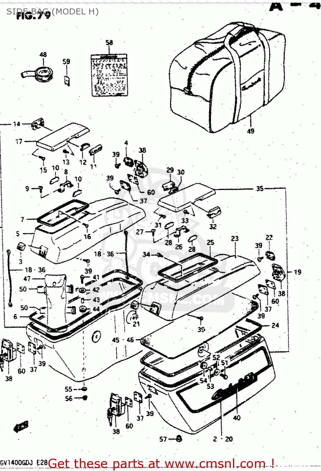 SIDE BAG (MODEL H) GV1400GD 1987 (H) (E01)