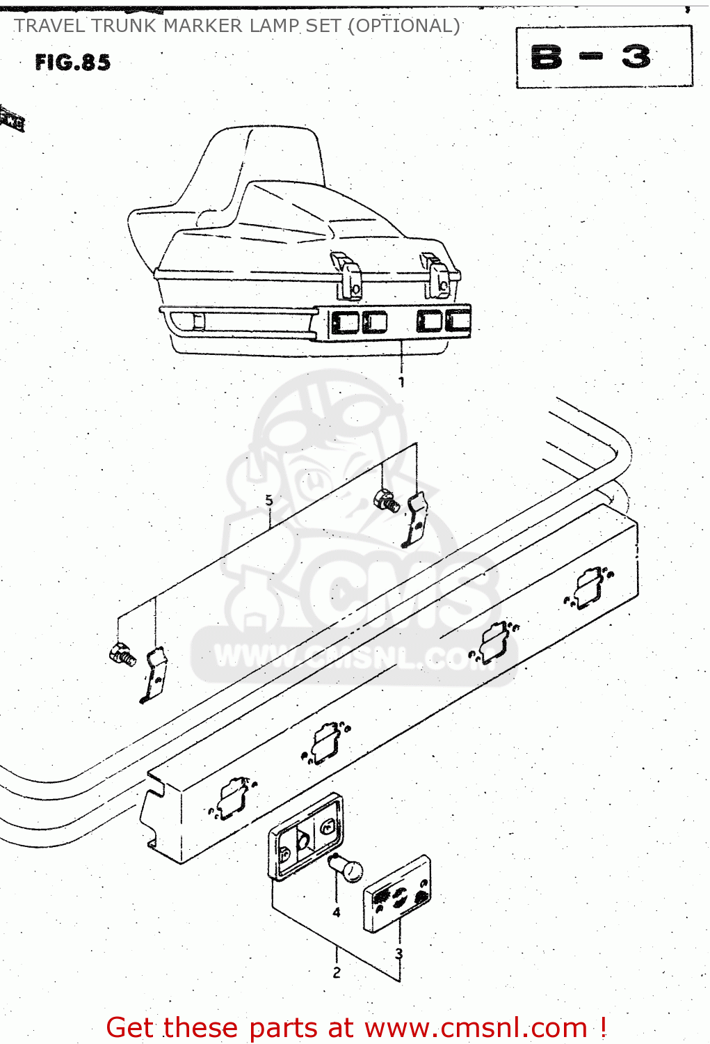 TRAVEL TRUNK MARKER LAMP SET (OPTIONAL) GV1400GD 1987 (H) (E01)