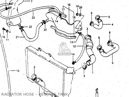 RADIATOR HOSE - RESERVE TANK - GV1400GD 1987 (H) (E01)