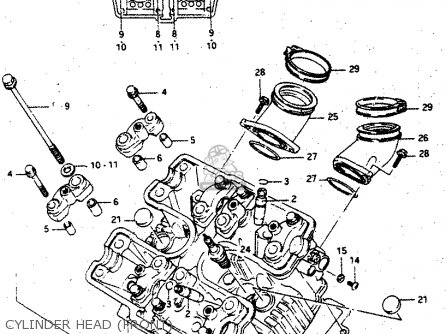 CYLINDER HEAD (FRONT) - GV1400GD 1987 (H) (E01)