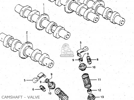 CAMSHAFT - VALVE - GV1400GD 1987 (H) (E01)