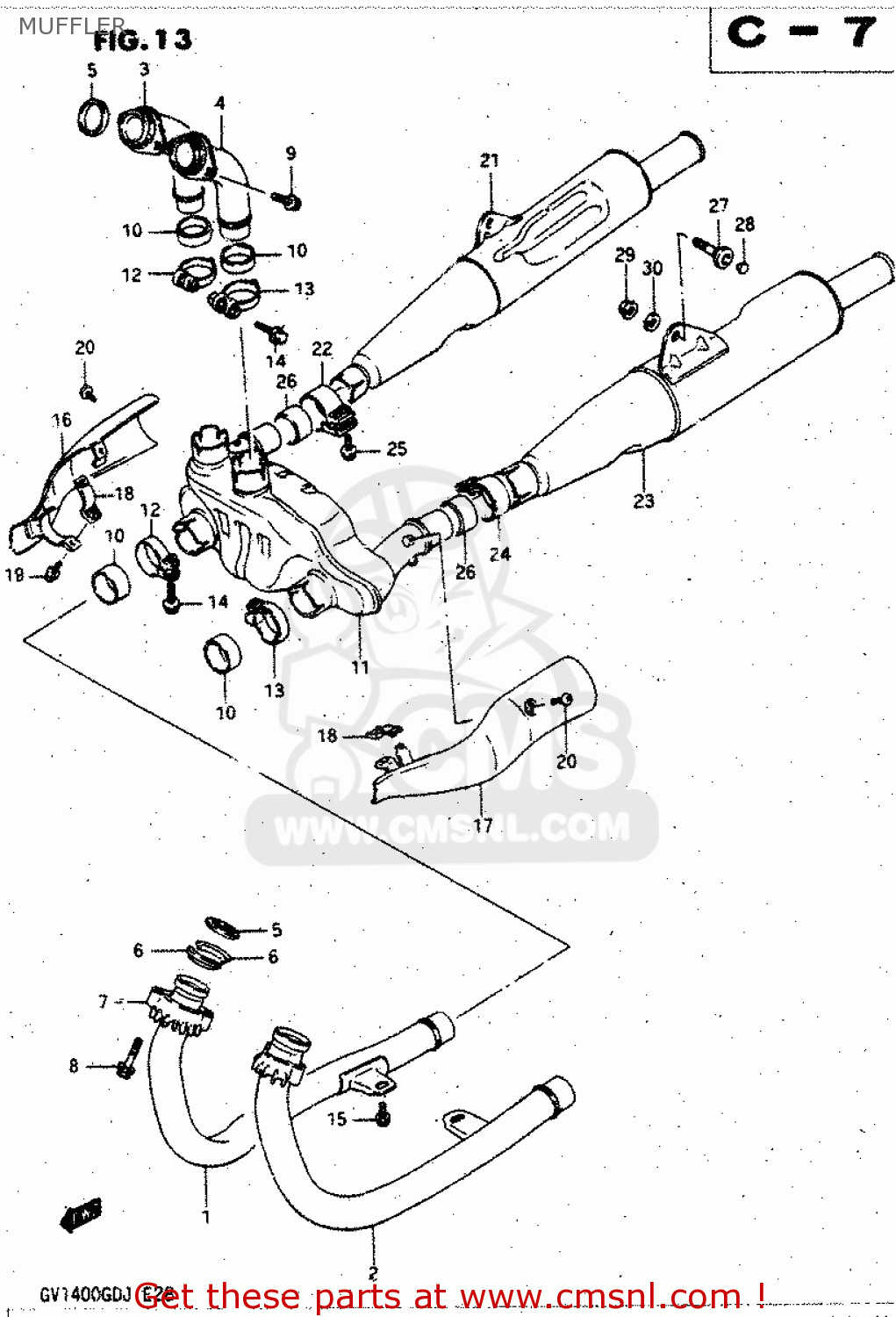 MUFFLER GV1400GD 1988 (J) (E01)
