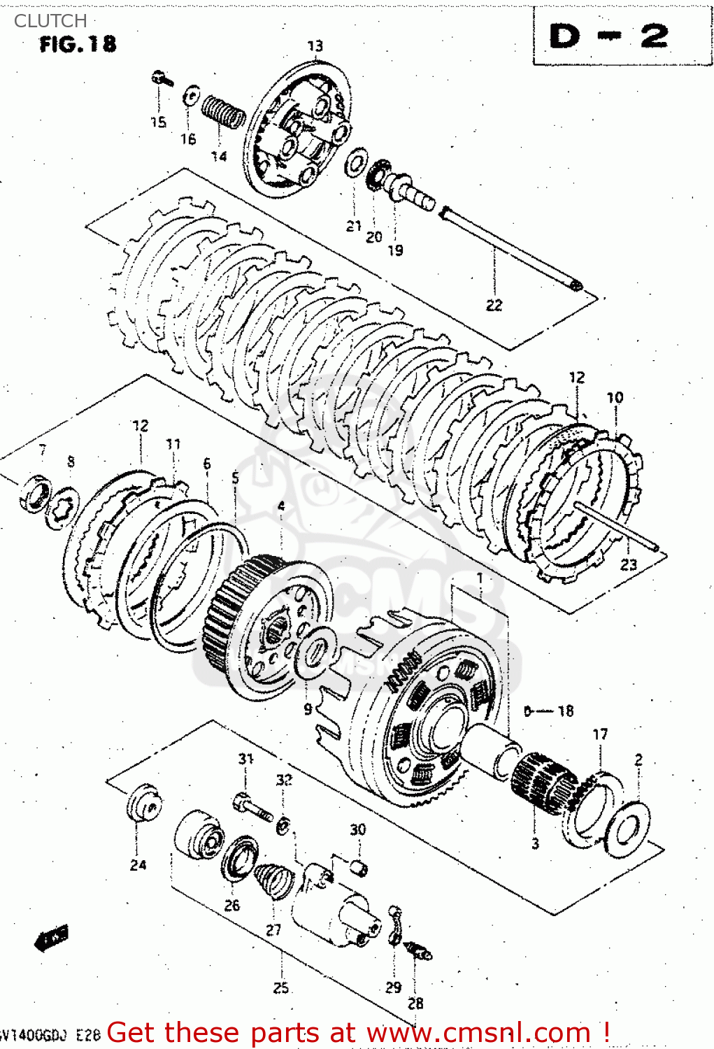 CLUTCH GV1400GD 1988 (J) (E01)