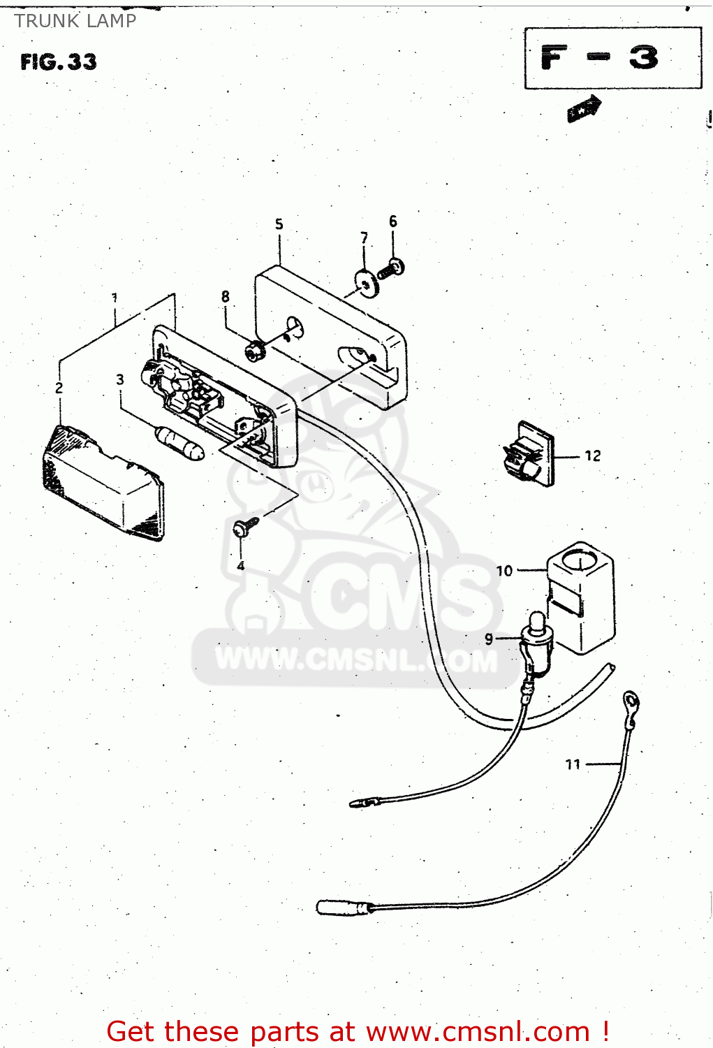 TRUNK LAMP GV1400GD 1988 (J) (E01)