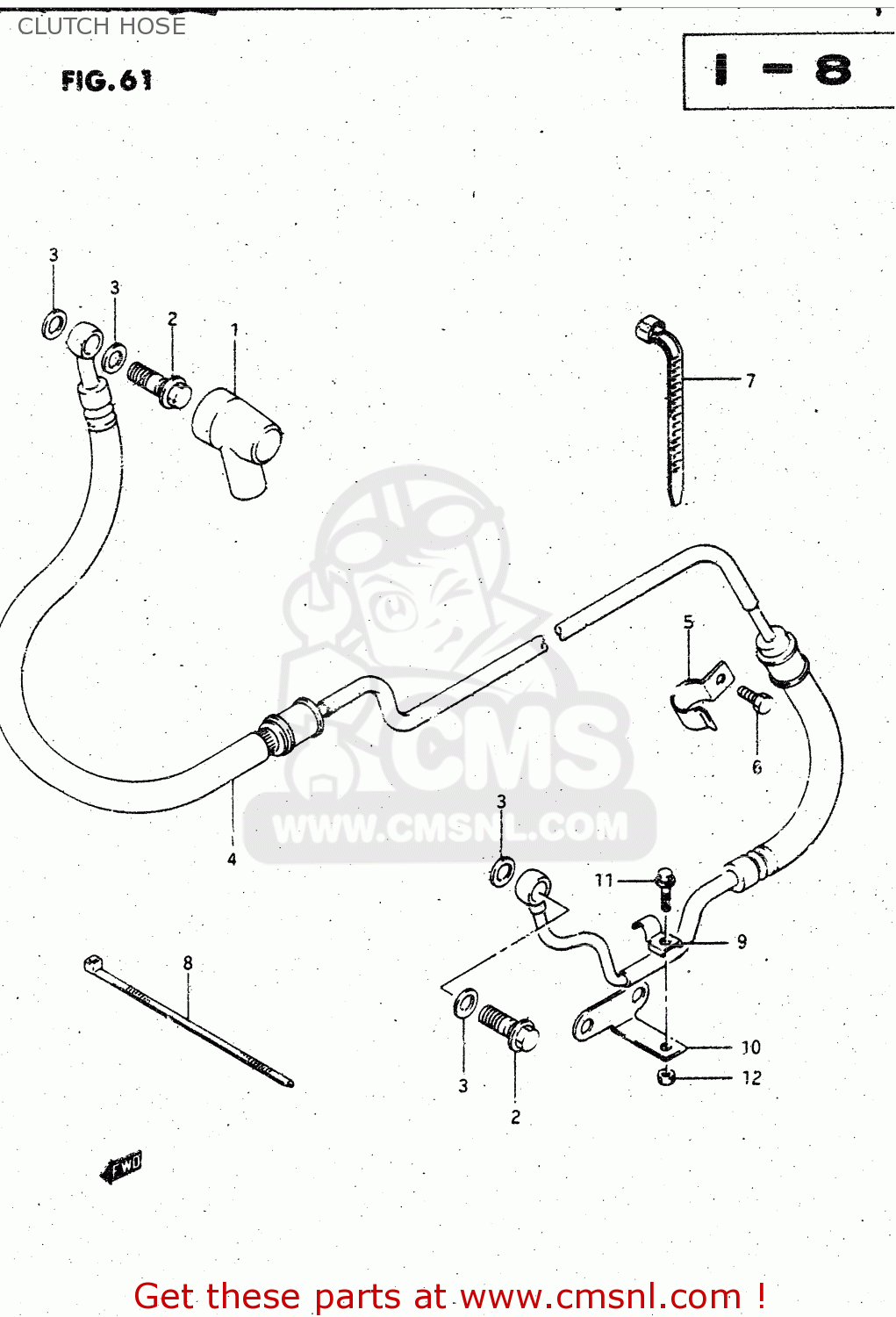 CLUTCH HOSE GV1400GD 1988 (J) (E01)
