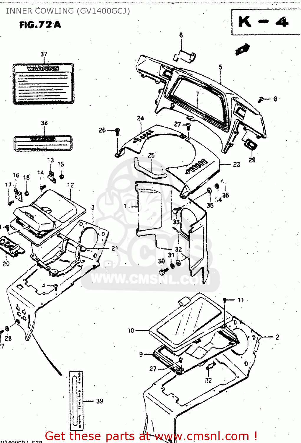INNER COWLING (GV1400GCJ) GV1400GD 1988 (J) (E01)