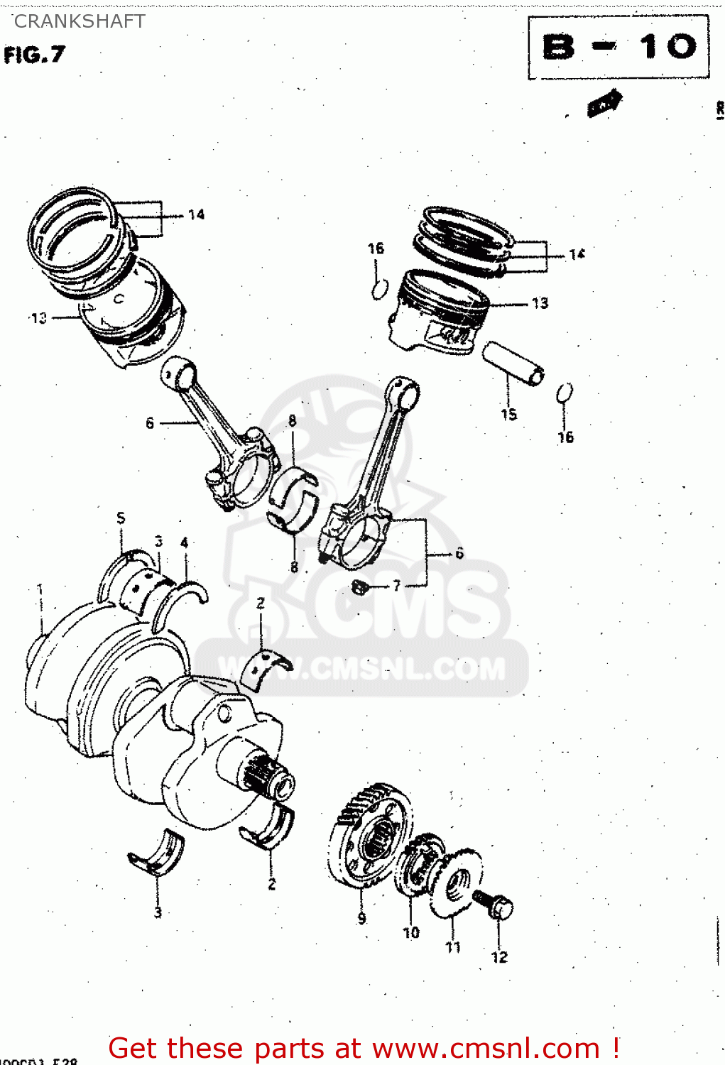 CRANKSHAFT GV1400GD 1988 (J) (E01)