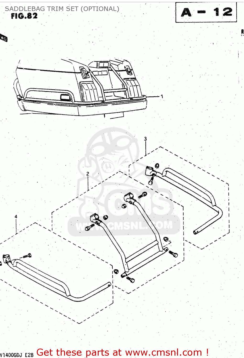 SADDLEBAG TRIM SET (OPTIONAL) GV1400GD 1988 (J) (E01)