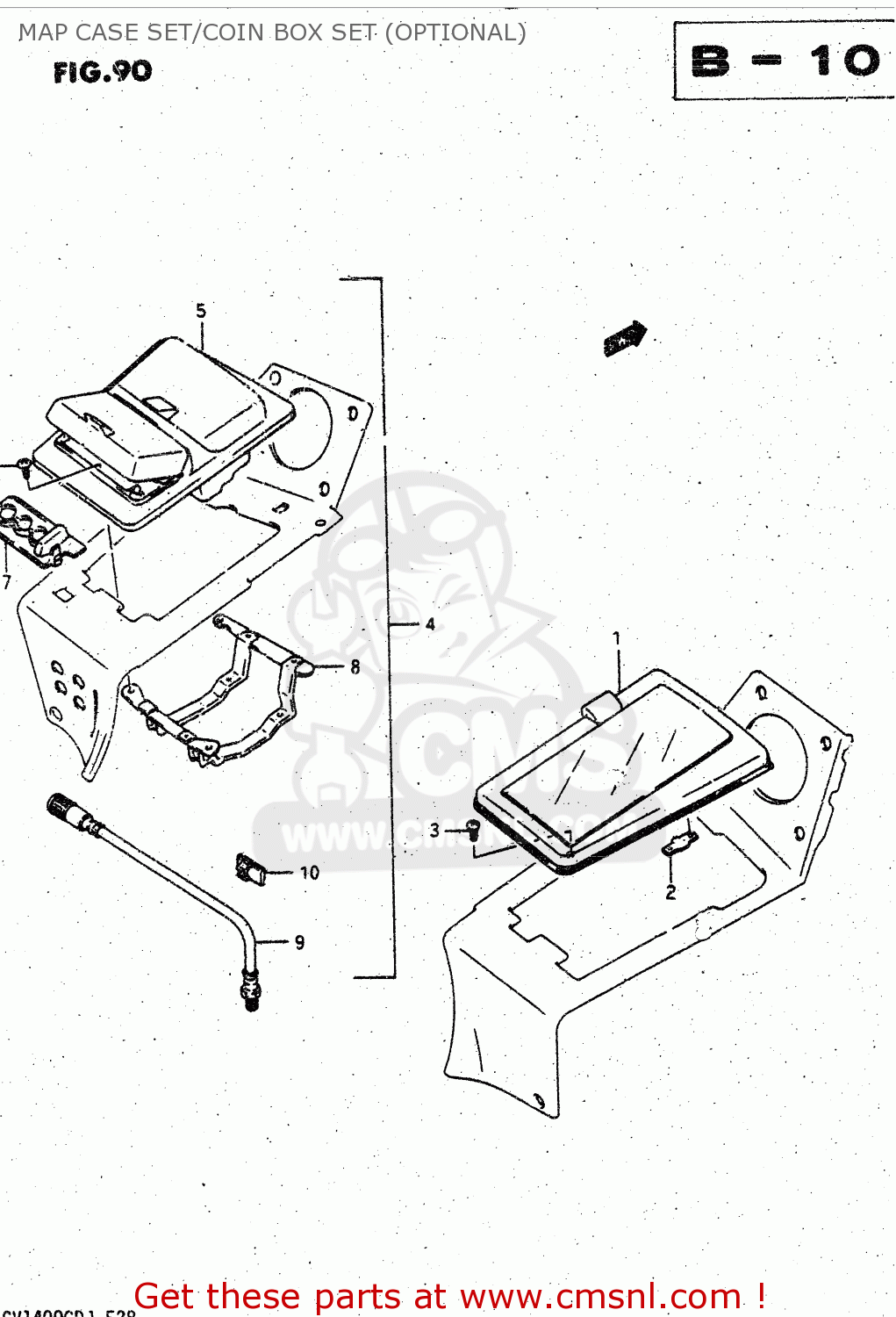 MAP CASE SET/COIN BOX SET (OPTIONAL) GV1400GD 1988 (J) (E01)
