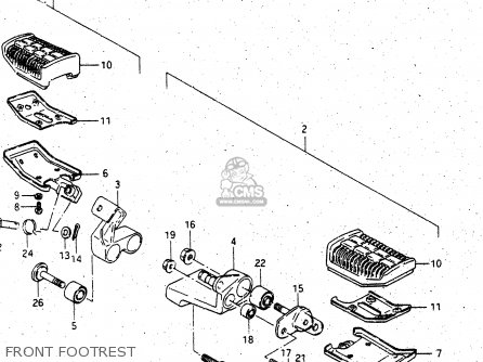 FRONT FOOTREST - GV1400GD 1988 (J) (E01)