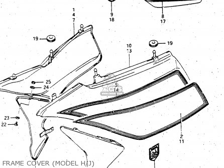 FRAME COVER (MODEL H/J) - GV1400GD 1988 (J) (E01)