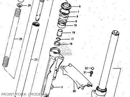 FRONT FORK (MODEL G) - GV1400GD 1988 (J) (E01)