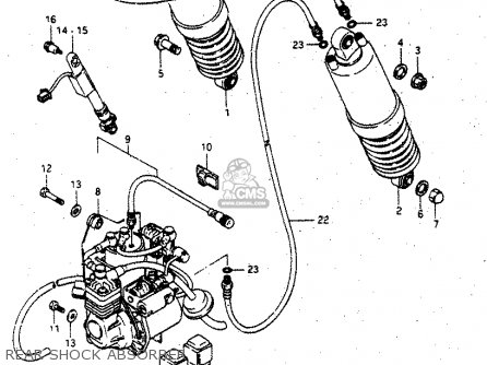 REAR SHOCK ABSORBER - GV1400GD 1988 (J) (E01)