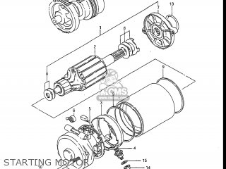 STARTING MOTOR - GV1400GD CAVALCADE 1986 (G) USA (E03)