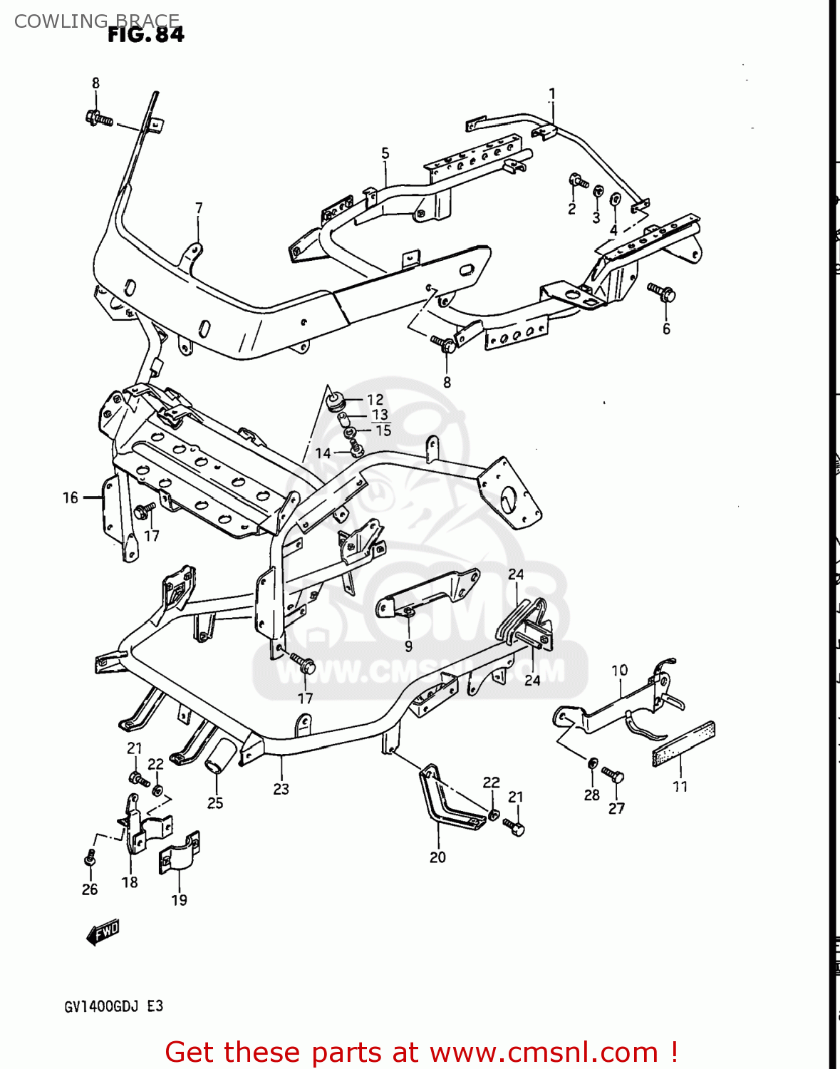 COWLING BRACE GV1400GD CAVALCADE 1987 (H) USA (E03)