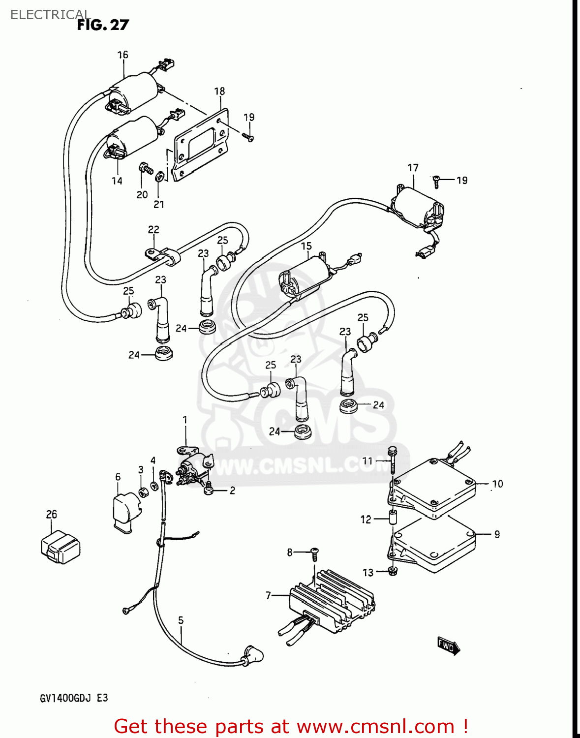ELECTRICAL GV1400GD CAVALCADE 1987 (H) USA (E03)