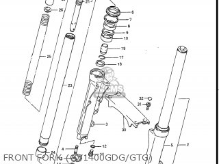 FRONT FORK (GV1400GDG/GTG) - GV1400GD CAVALCADE 1987 (H) USA (E03)