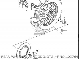 REAR WHEEL (GV1400GDG/GTG ~F.NO.103764) - GV1400GD CAVALCADE 1987 (H) USA (E03)