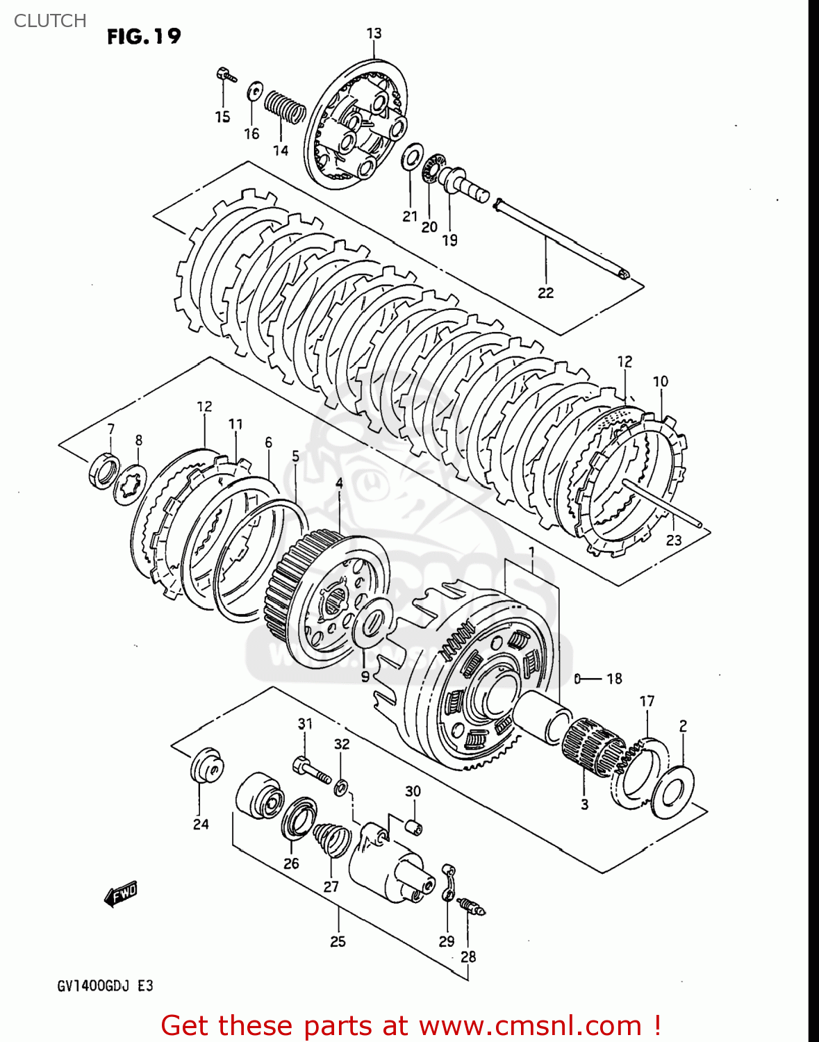 CLUTCH GV1400GD CAVALCADE 1988 (J) USA (E03)