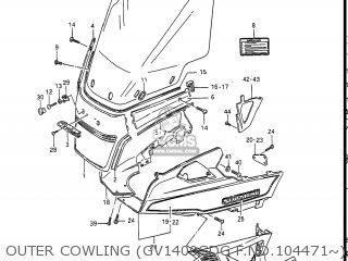 OUTER COWLING (GV1400GDG F.NO.104471~) - GV1400GD CAVALCADE 1988 (J) USA (E03)