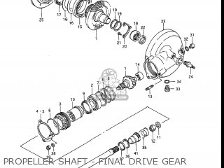 PROPELLER SHAFT - FINAL DRIVE GEAR - GV1400GD CAVALCADE 1988 (J) USA (E03)
