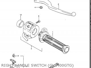 RIGHT HANDLE SWITCH (GV1400GTG) - GV1400GD CAVALCADE 1988 (J) USA (E03)