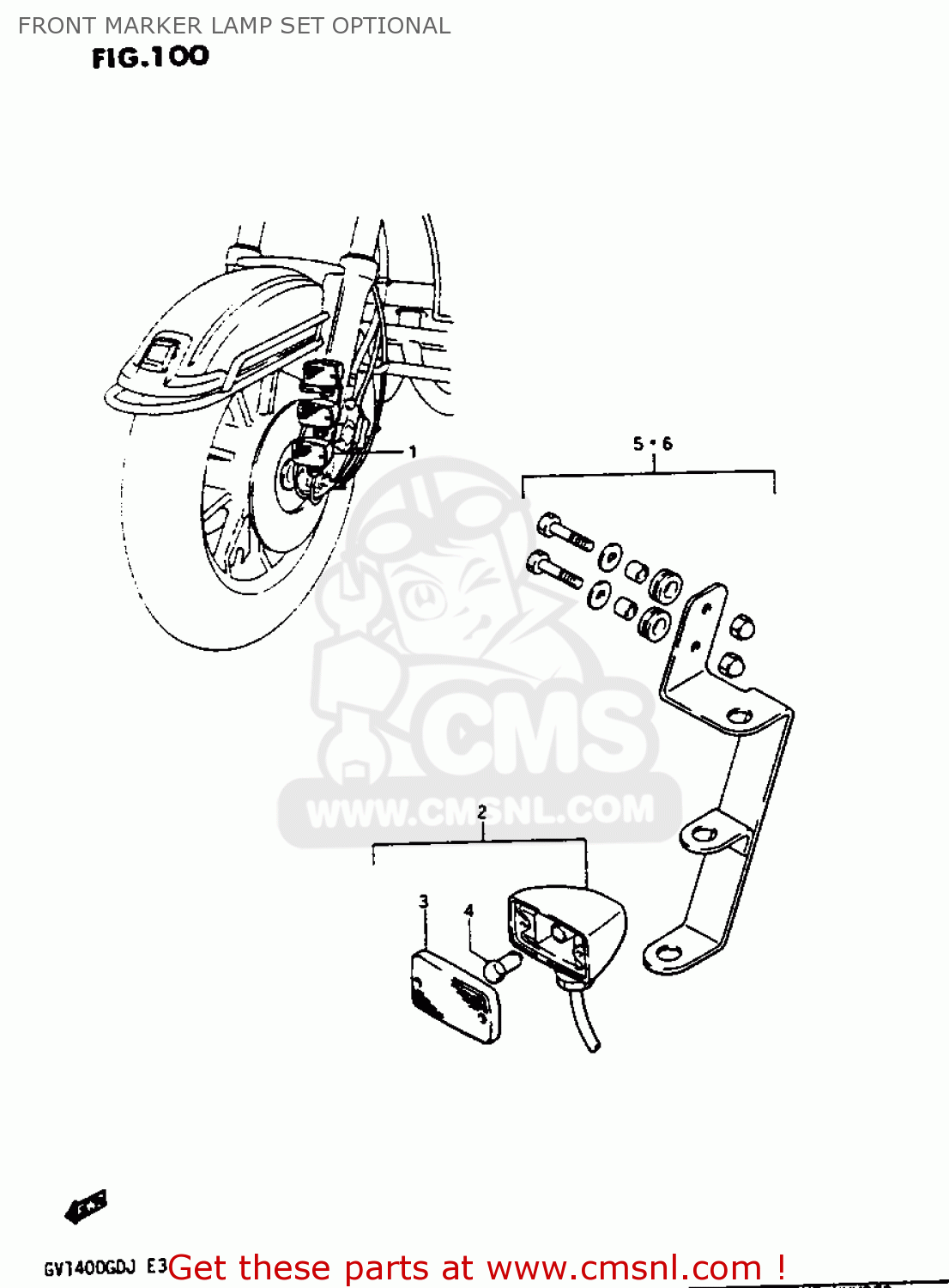 FRONT MARKER LAMP SET OPTIONAL GV1400GT 1986 (G) (E01)