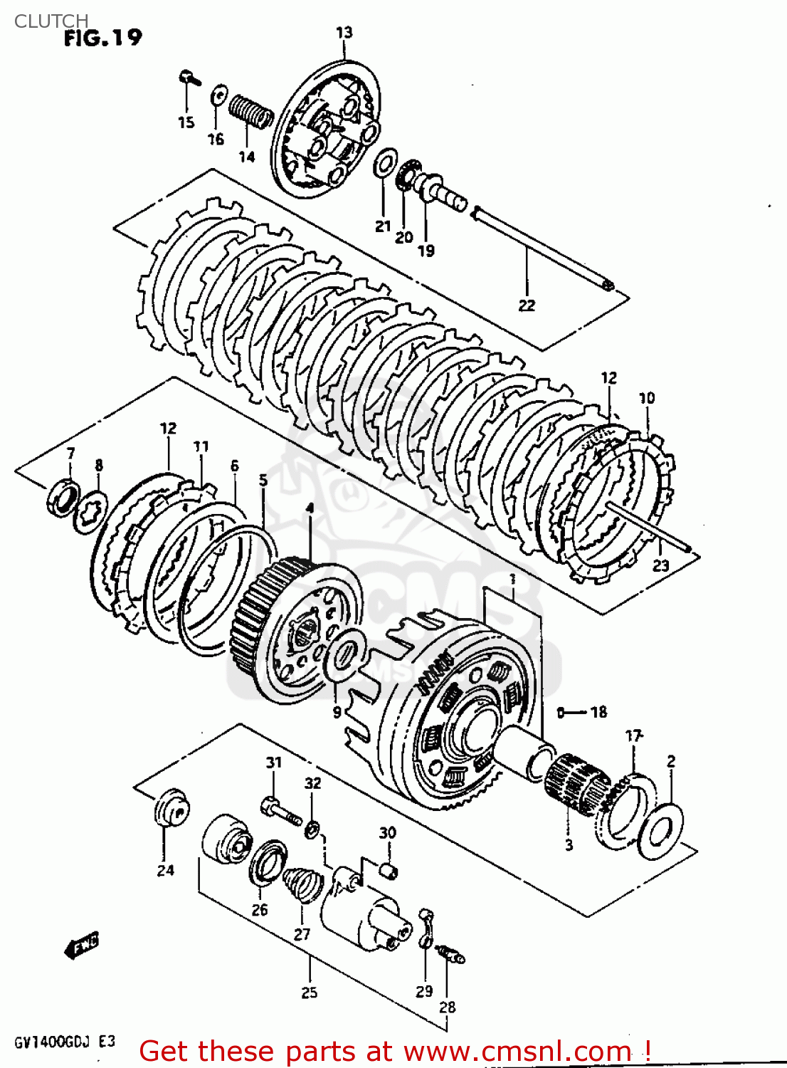 CLUTCH GV1400GT 1986 (G) (E01)