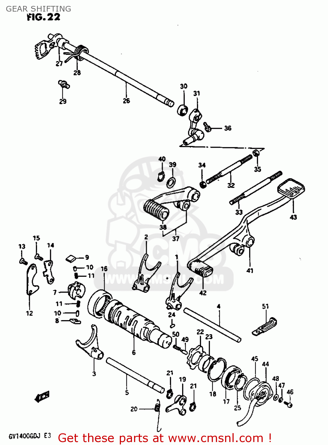 GEAR SHIFTING GV1400GT 1986 (G) (E01)