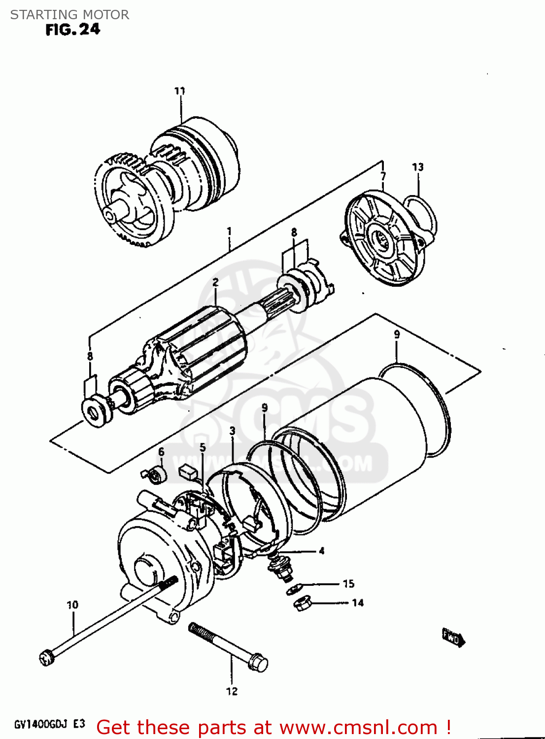 STARTING MOTOR GV1400GT 1986 (G) (E01)