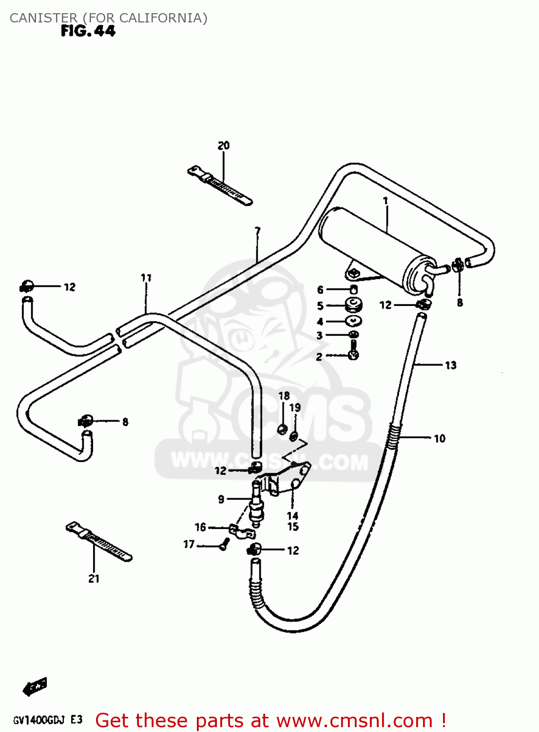 CANISTER (FOR CALIFORNIA) GV1400GT 1986 (G) (E01)