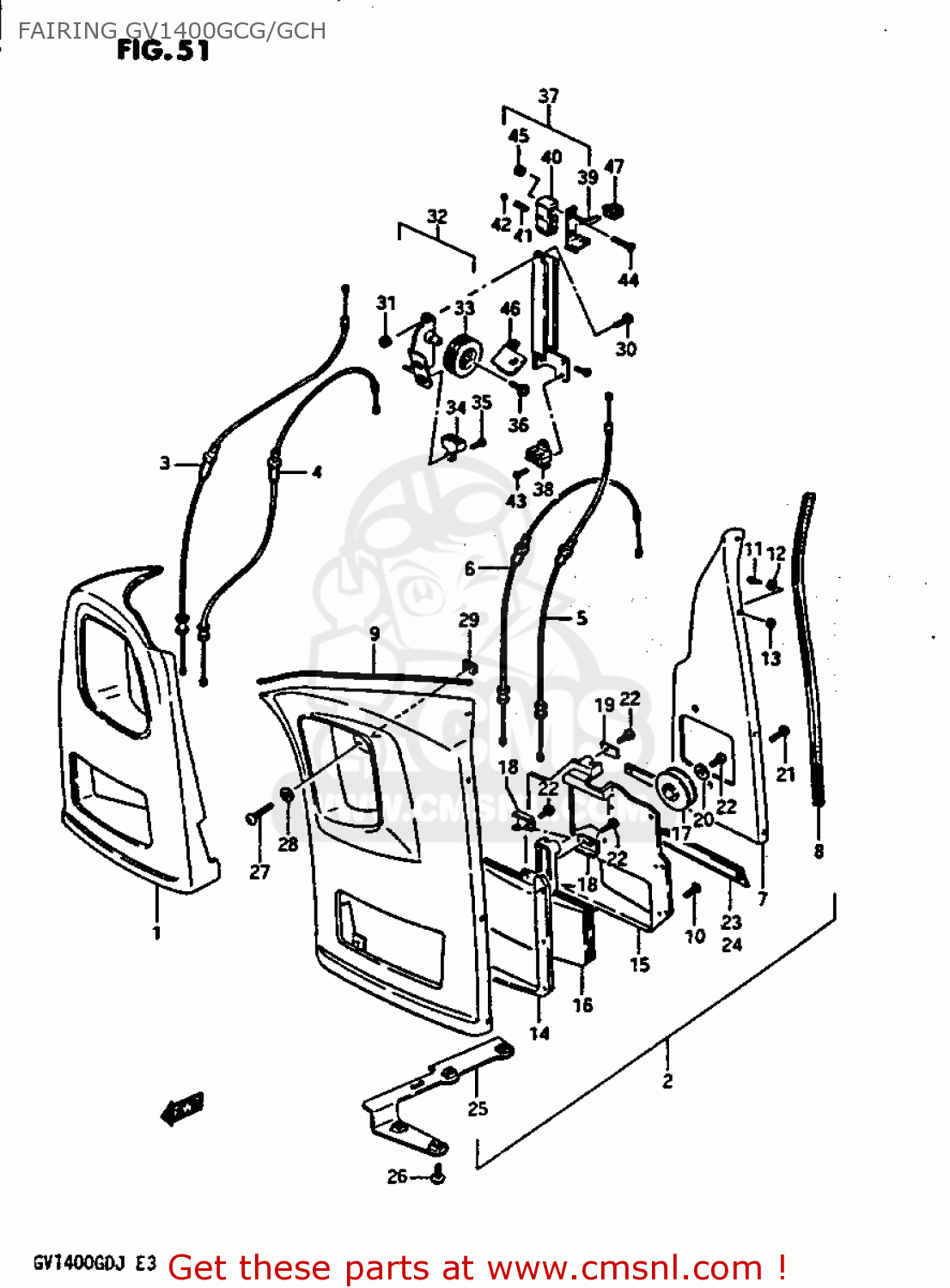 FAIRING GV1400GCG/GCH GV1400GT 1986 (G) (E01)
