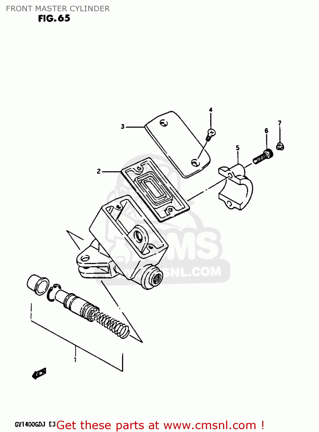 FRONT MASTER CYLINDER GV1400GT 1986 (G) (E01)