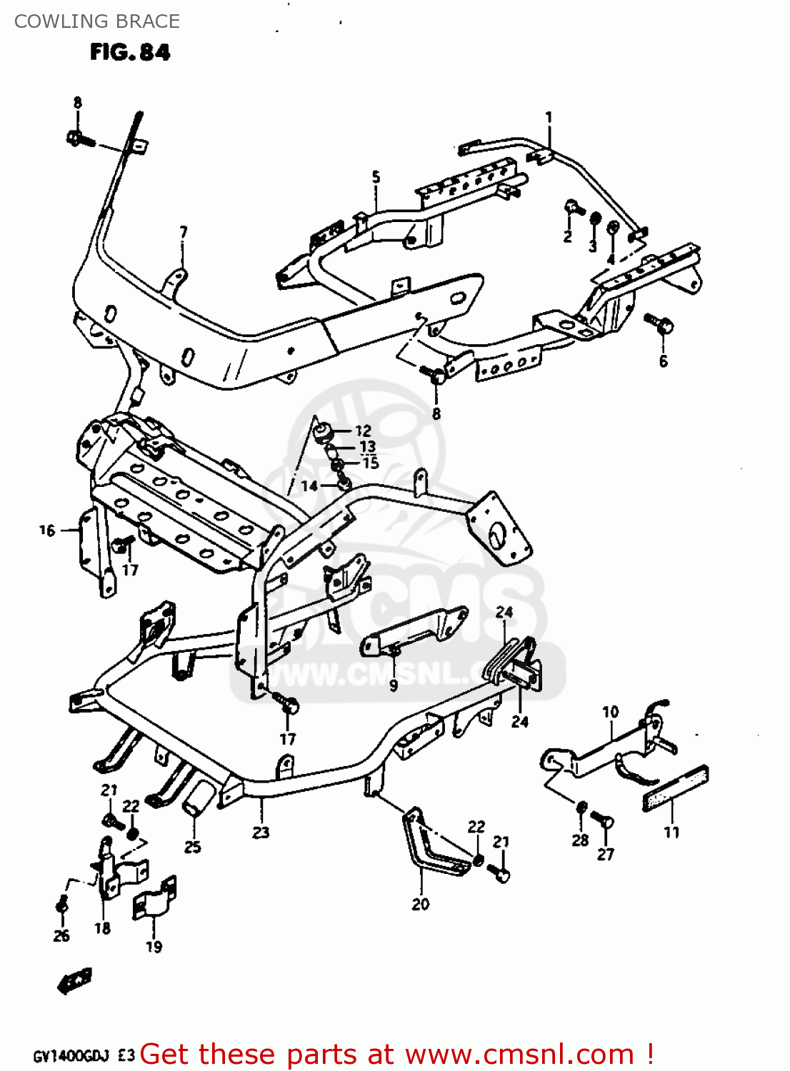 COWLING BRACE GV1400GT 1986 (G) (E01)