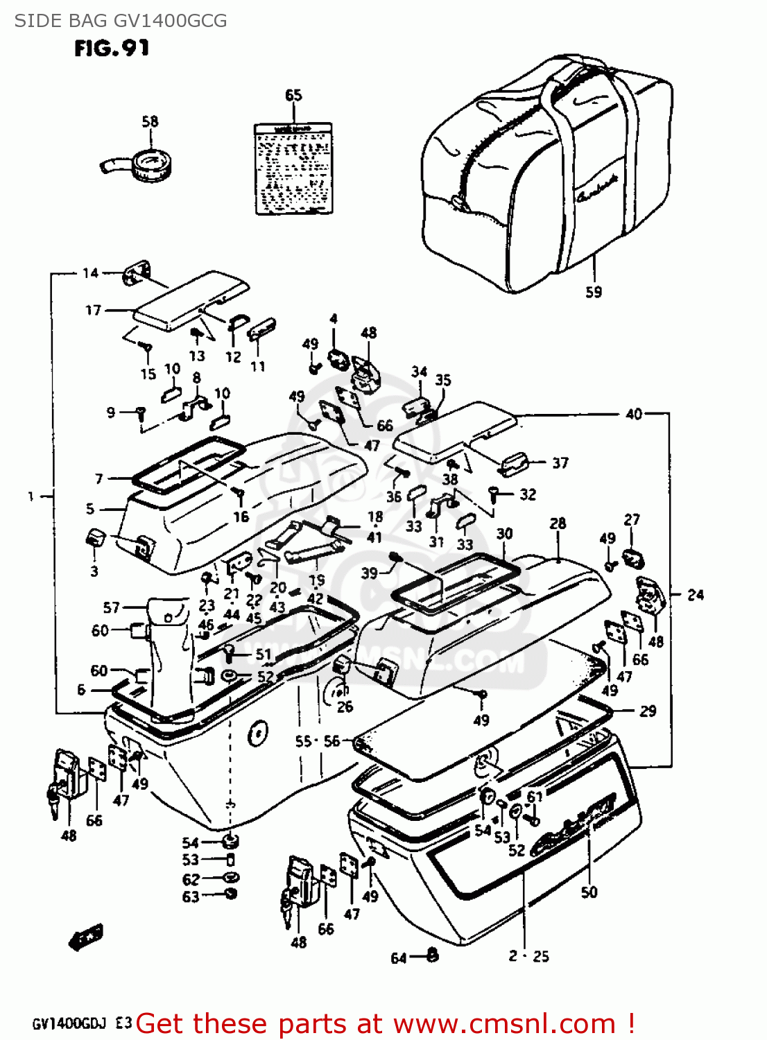 SIDE BAG GV1400GCG GV1400GT 1986 (G) (E01)