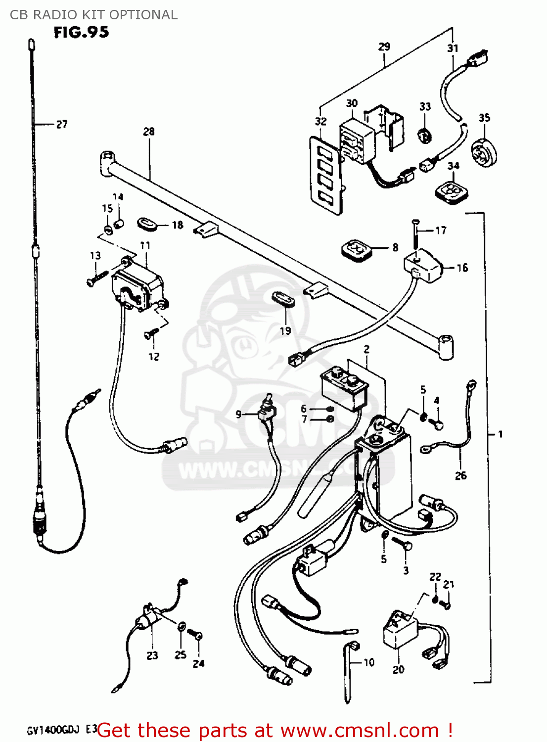 CB RADIO KIT OPTIONAL GV1400GT 1986 (G) (E01)
