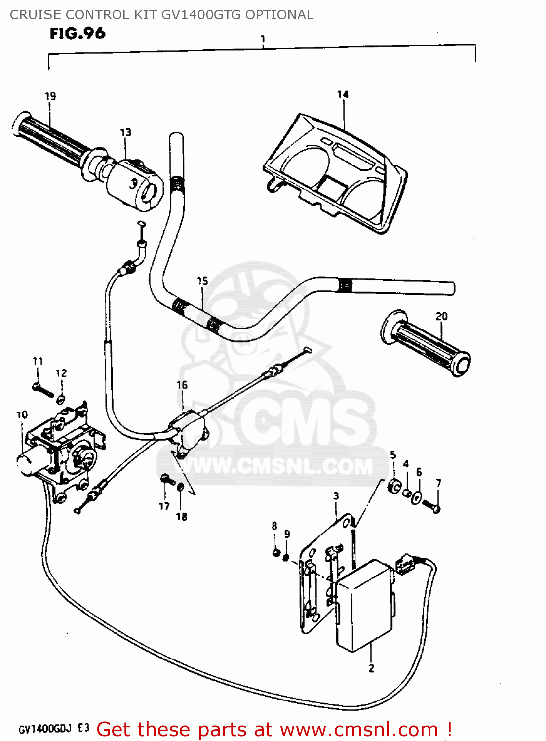 CRUISE CONTROL KIT GV1400GTG OPTIONAL GV1400GT 1986 (G) (E01)