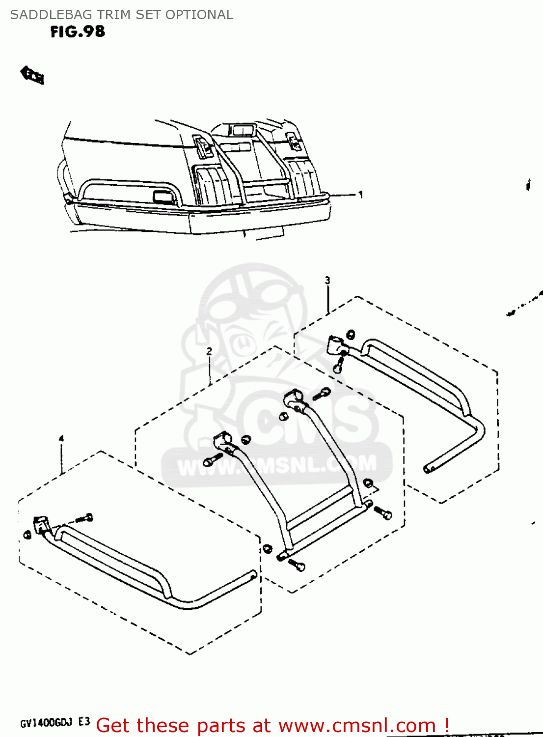 SADDLEBAG TRIM SET OPTIONAL GV1400GT 1986 (G) (E01)