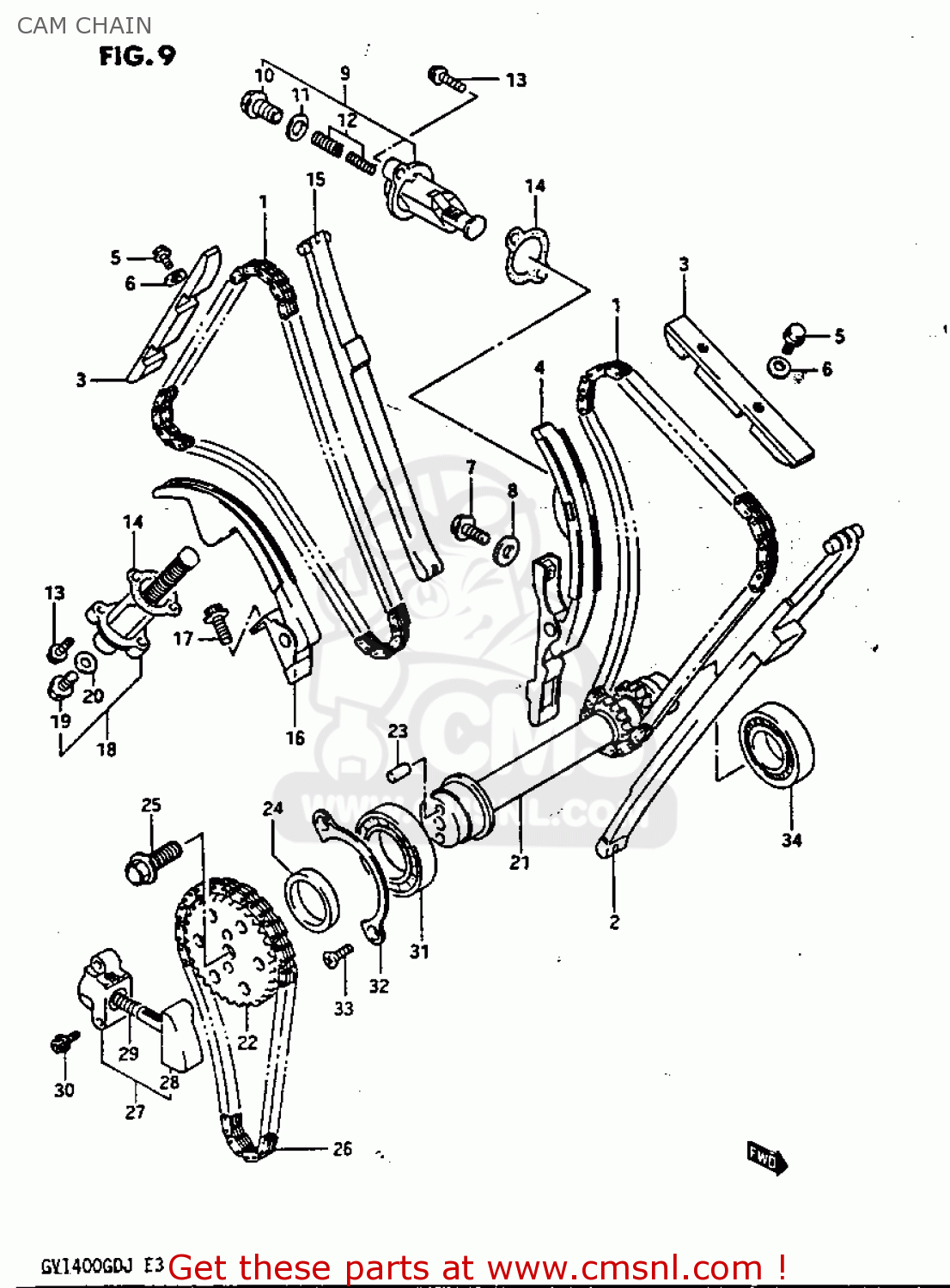 CAM CHAIN GV1400GT 1986 (G) (E01)