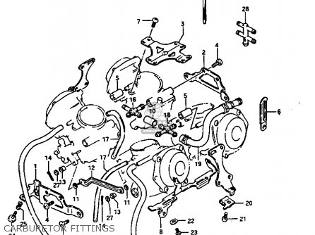 CARBURETOR FITTINGS - GV1400GT 1986 (G) (E01)