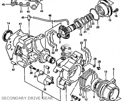 SECONDARY DRIVE GEAR - GV1400GT 1986 (G) (E01)