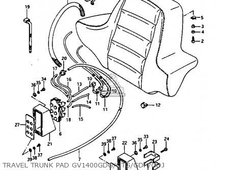 TRAVEL TRUNK PAD GV1400GDG/GTG/GDH/GDJ - GV1400GT 1986 (G) (E01)