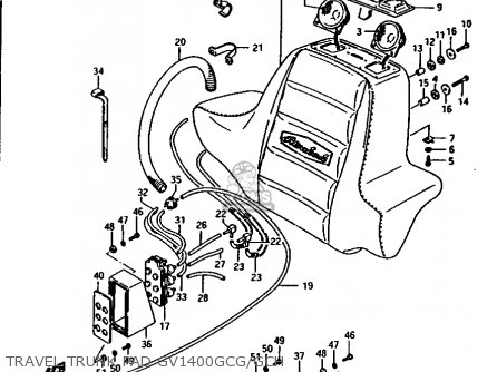 TRAVEL TRUNK PAD GV1400GCG/GCH - GV1400GT 1986 (G) (E01)