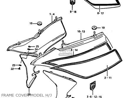 FRAME COVER MODEL H/J - GV1400GT 1986 (G) (E01)